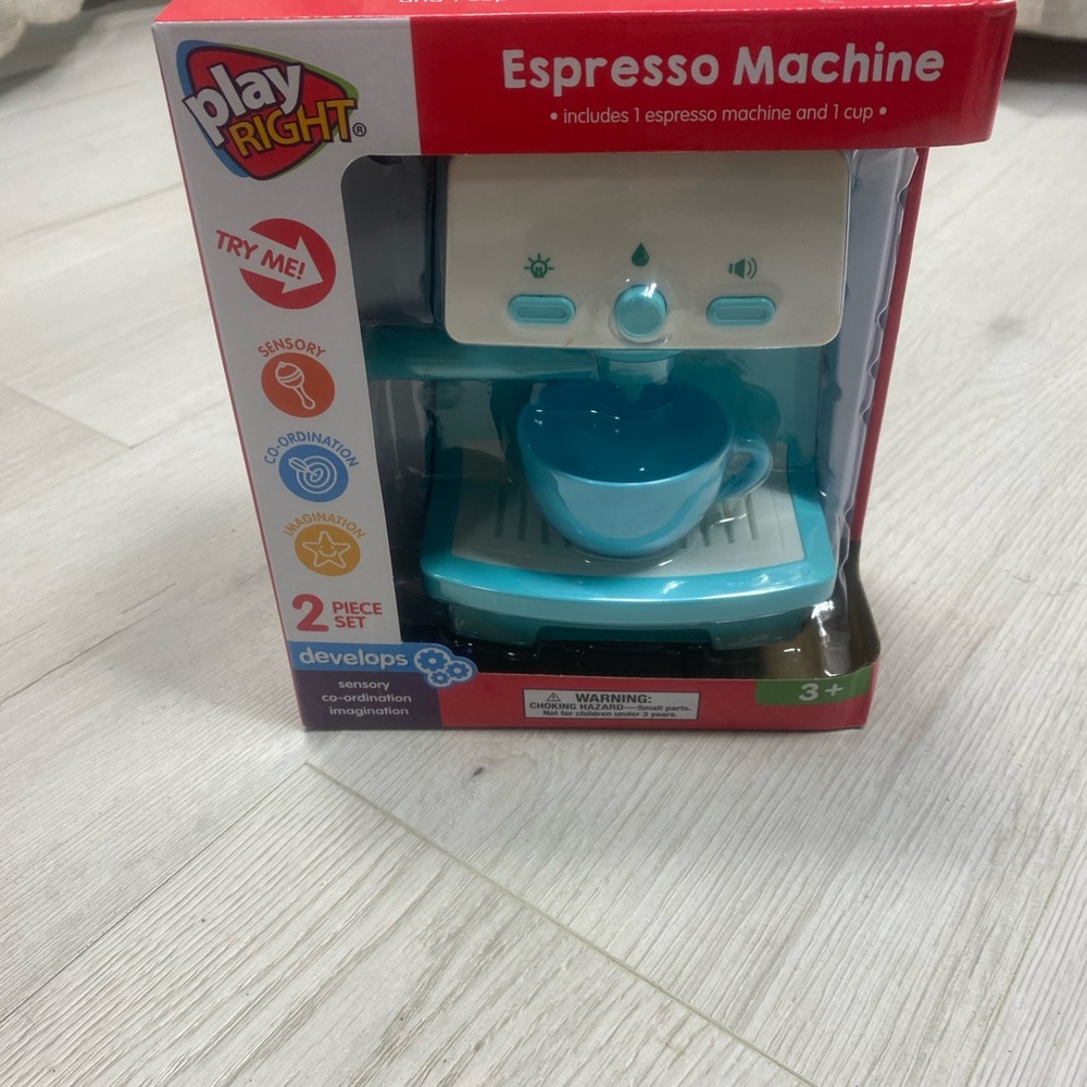 Espresso Machine Toy - Blue and White